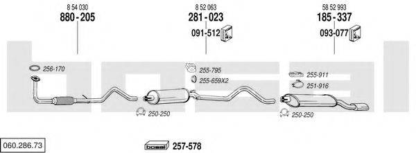 BOSAL 06028673 Система выпуска ОГ