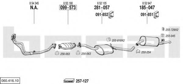 BOSAL 06041610 Система выпуска ОГ