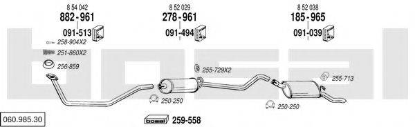 BOSAL 06098530 Система выпуска ОГ