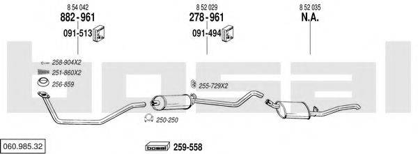 BOSAL 06098532 Система выпуска ОГ