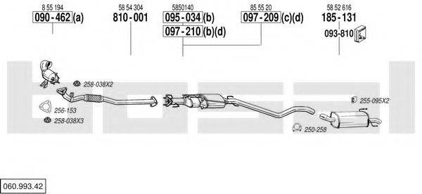 BOSAL 06099342 Система выпуска ОГ