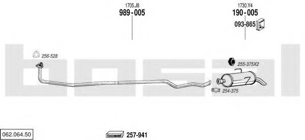 BOSAL 06206450 Система выпуска ОГ