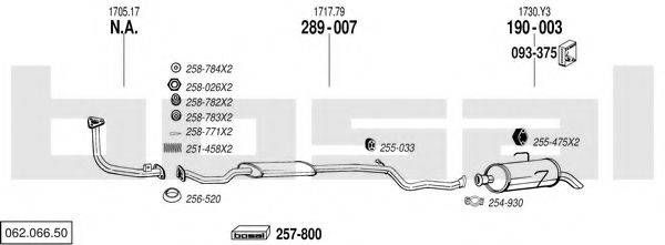 BOSAL 06206650 Система выпуска ОГ