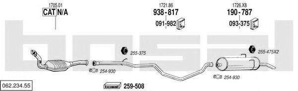 BOSAL 06223455 Система выпуска ОГ