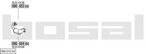 BOSAL 06601504 Система выпуска ОГ