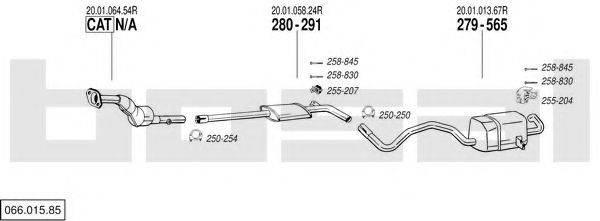 BOSAL 06601585 Система выпуска ОГ