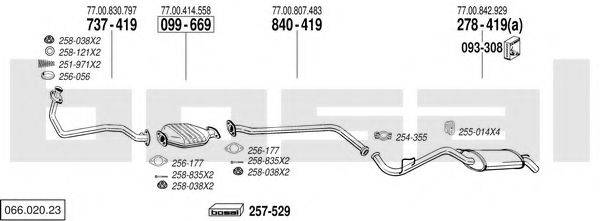 BOSAL 06602023 Система выпуска ОГ