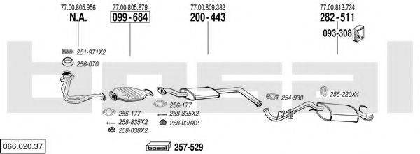 BOSAL 06602037 Система выпуска ОГ