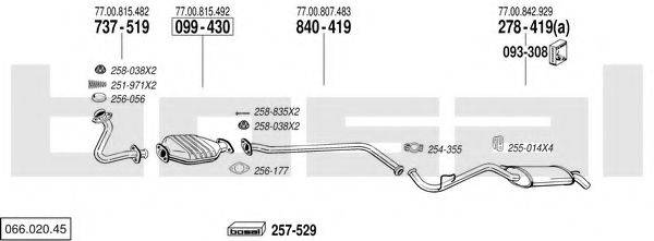 BOSAL 06602045 Система выпуска ОГ