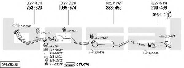 BOSAL 06605261 Система выпуска ОГ