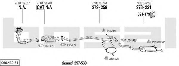 BOSAL 06643261 Система выпуска ОГ