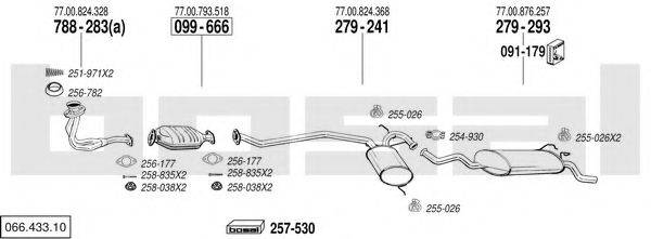 BOSAL 06643310 Система выпуска ОГ