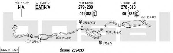 BOSAL 06649150 Система выпуска ОГ