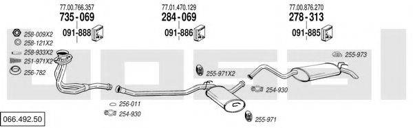 BOSAL 06649250 Система выпуска ОГ
