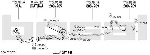BOSAL 06652570 Система выпуска ОГ