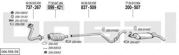 BOSAL 06655659 Система выпуска ОГ