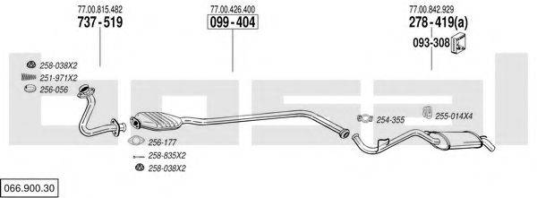 BOSAL 06690030 Система выпуска ОГ