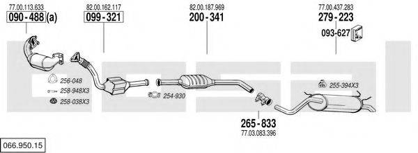 BOSAL 06695015 Система выпуска ОГ