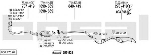 BOSAL 06697002 Система выпуска ОГ