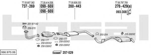 BOSAL 06697006 Система выпуска ОГ