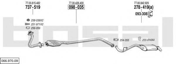 BOSAL 06697009 Система выпуска ОГ