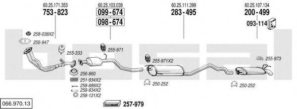 BOSAL 06697013 Система выпуска ОГ