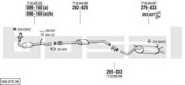 BOSAL 06697038 Система выпуска ОГ