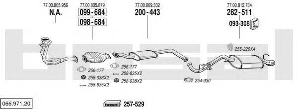 BOSAL 06697120 Система выпуска ОГ