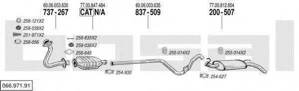 BOSAL 06697191 Система выпуска ОГ