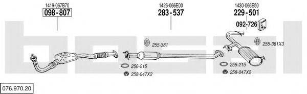 BOSAL 07697020 Система выпуска ОГ