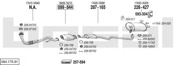 BOSAL 08417591 Система выпуска ОГ
