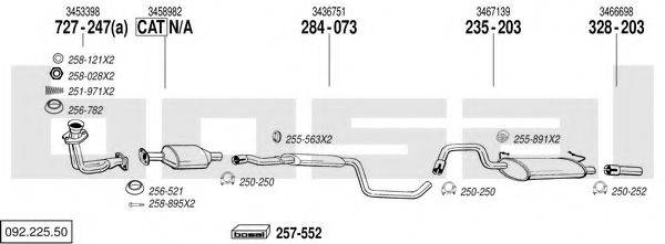 BOSAL 09222550 Система выпуска ОГ