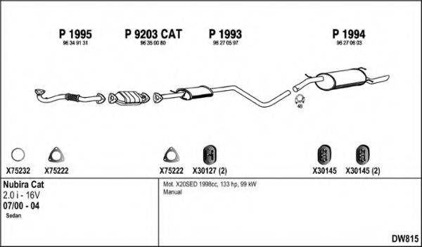 FENNO DW815 Система выпуска ОГ
