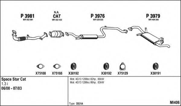 FENNO MI406 Система выпуска ОГ