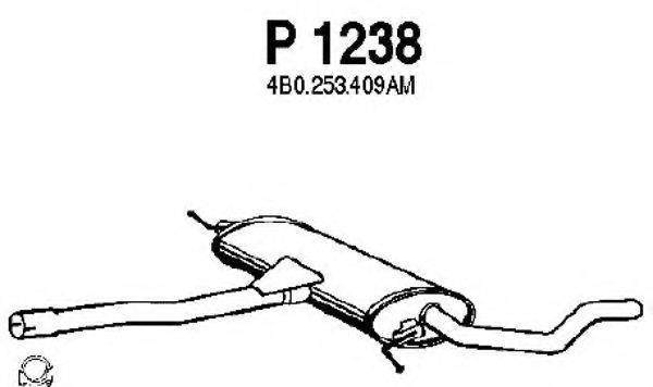 FENNO P1238 Средний глушитель выхлопных газов