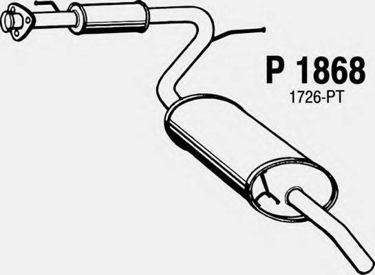 FENNO P1868 Глушитель выхлопных газов конечный