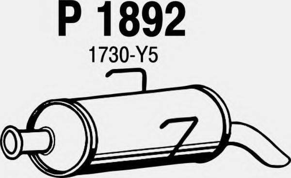 FENNO P1892 Глушитель выхлопных газов конечный