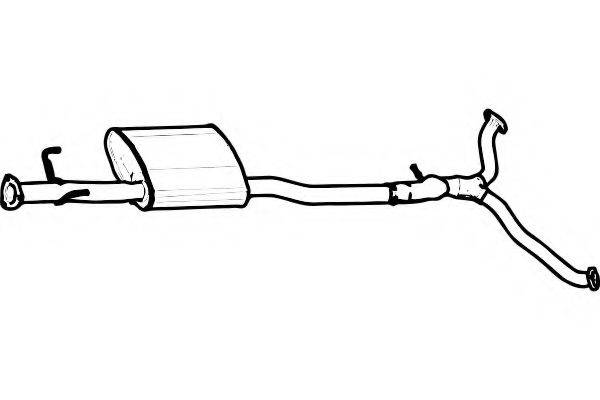 FENNO P2008 Средний глушитель выхлопных газов