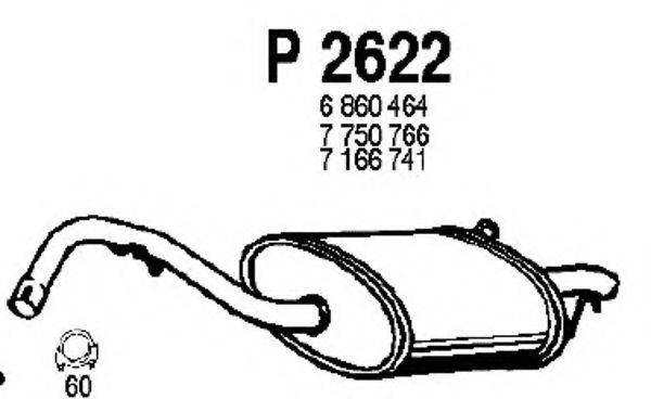 FENNO P2622 Глушитель выхлопных газов конечный