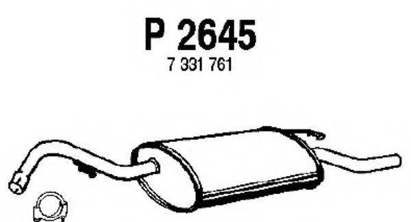 FENNO P2645 Глушитель выхлопных газов конечный