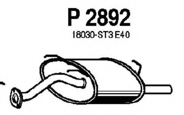 FENNO P2892 Глушитель выхлопных газов конечный