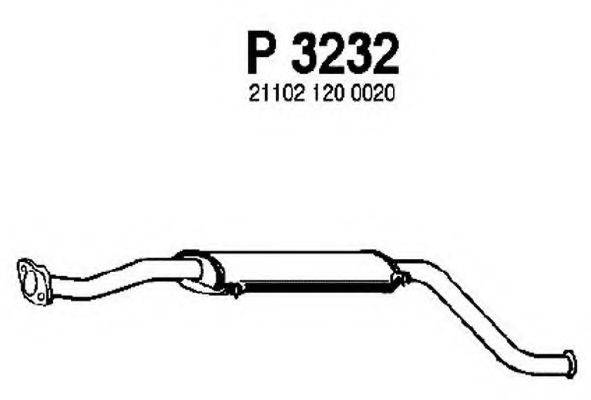 FENNO P3232 Средний глушитель выхлопных газов