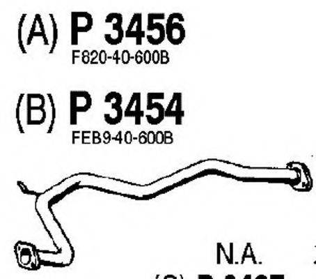 FENNO P3454 Труба выхлопного газа