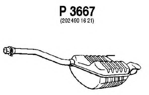 FENNO P3667 Глушитель выхлопных газов конечный