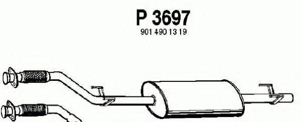 FENNO P3697 Средний глушитель выхлопных газов