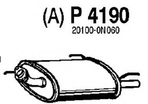 FENNO P4190 Глушитель выхлопных газов конечный