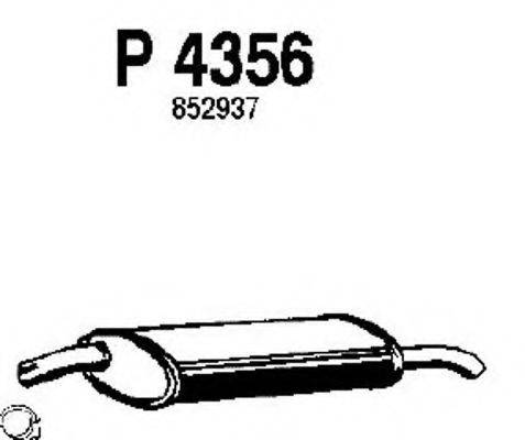 FENNO P4356 Глушитель выхлопных газов конечный