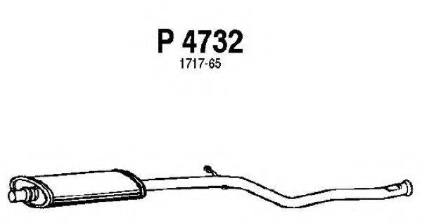 FENNO P4732 Средний глушитель выхлопных газов