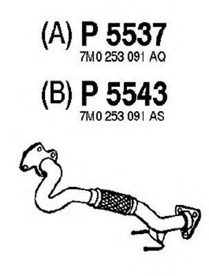 FENNO P5543 Труба выхлопного газа