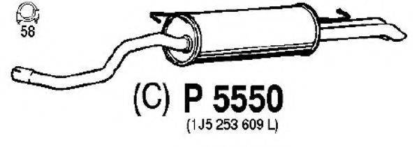 FENNO P5550 Глушитель выхлопных газов конечный